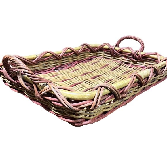 3/$15 Wicker Rectangular Basket with Handles - Picture 5 of 11